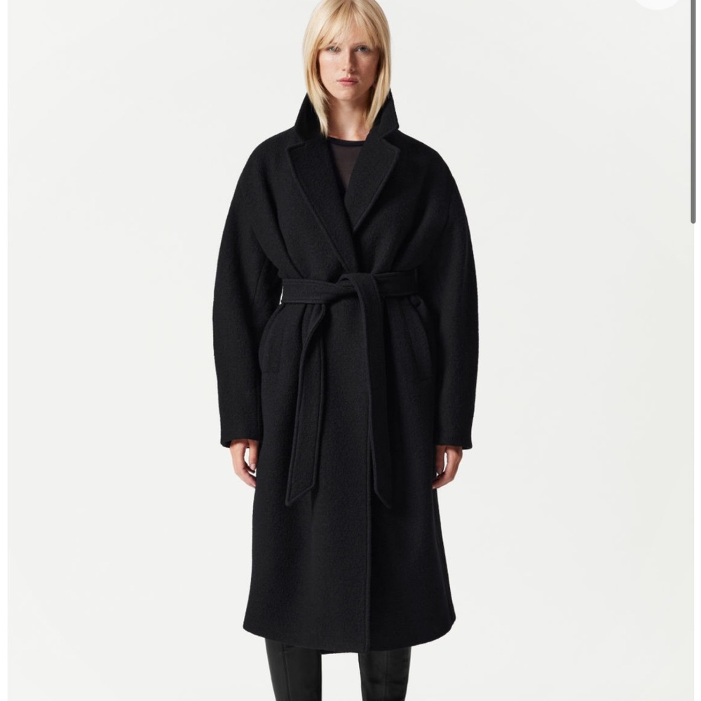 & Other Stories Belted 100% Wool Coat